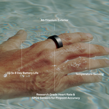Oura Ring 4 - Silver - Size 8, , hi-res